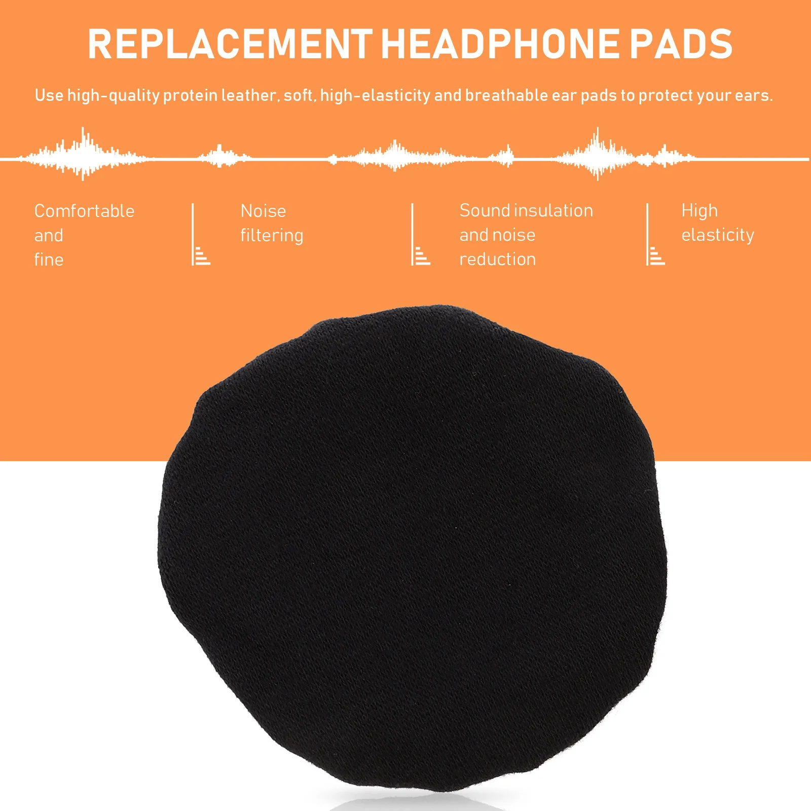 

4pcs Headphone Protective Cover 6-8.5 Cm Stretchable Washable Dust-Proof Earpad Covers Headset Earmuff Cover Cotton Ear Cup