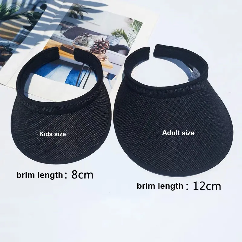 New Summer Empty Top Sun Hat Women's Casual Adjustable Sun Visor Caps Girls Boy Outdoor Sea Beach Trip Cap Casquette