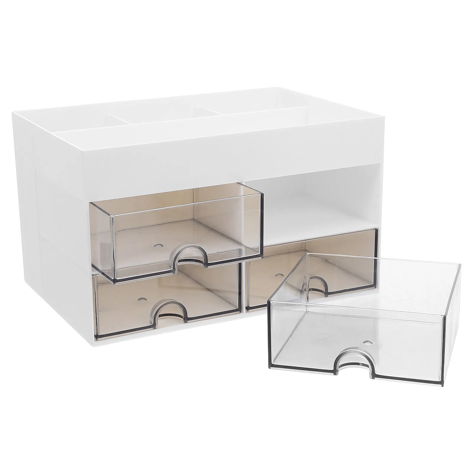 

Multifunctional Desktop Storage Box Office Desk Organizer Pen Pencil Storage Holder Multi Compartment Plastic Stationery Box