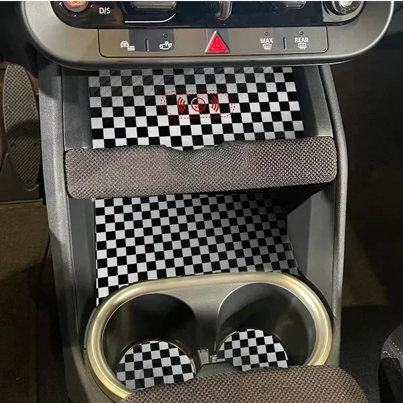 6Pcs For Mini Countryman U25 2024 2025 Leather Car Door Groove Mat Slot Cup Holder Pad Anti-slip Decoration Cover