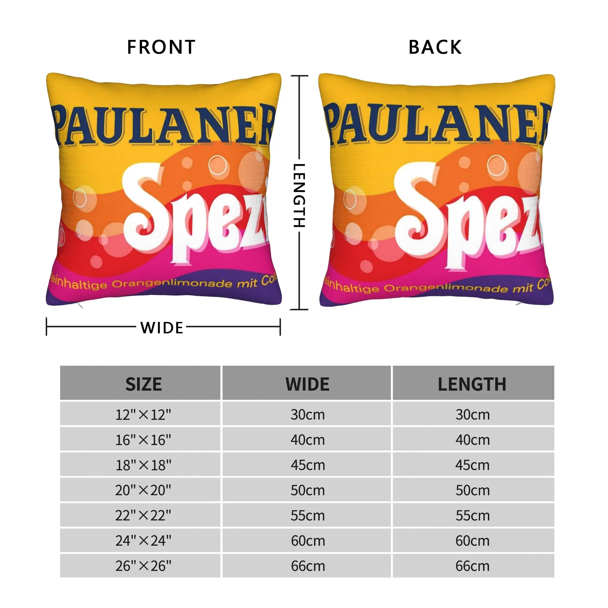 Pillow Cover Paulaner Spezi Germany Soda Drink  Vintage Pillow Case For Wedding Party Home Decor Pillowcases