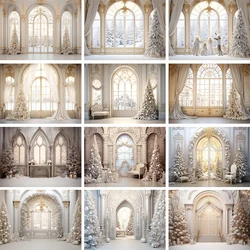 Christmas Tree Castle Room Backdrops Kids Adult Photography Props Child Baby Photocall Decors Xmas Forest Living Room Background