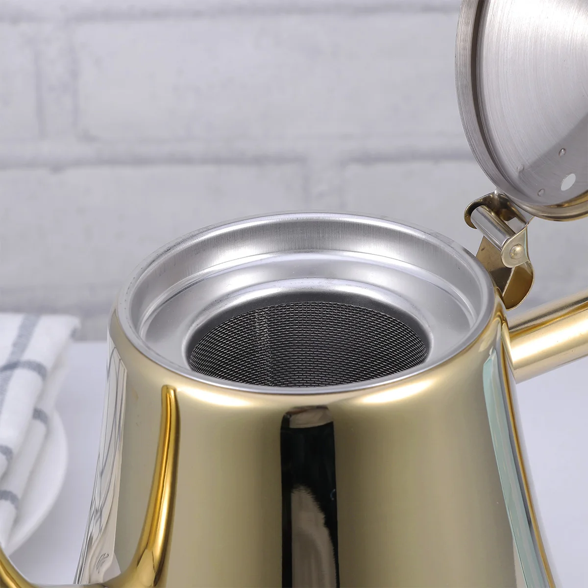 

Stainless Steel Teapot Pots Loose Leaf Strainer Kettles Coffee Induction Cooker