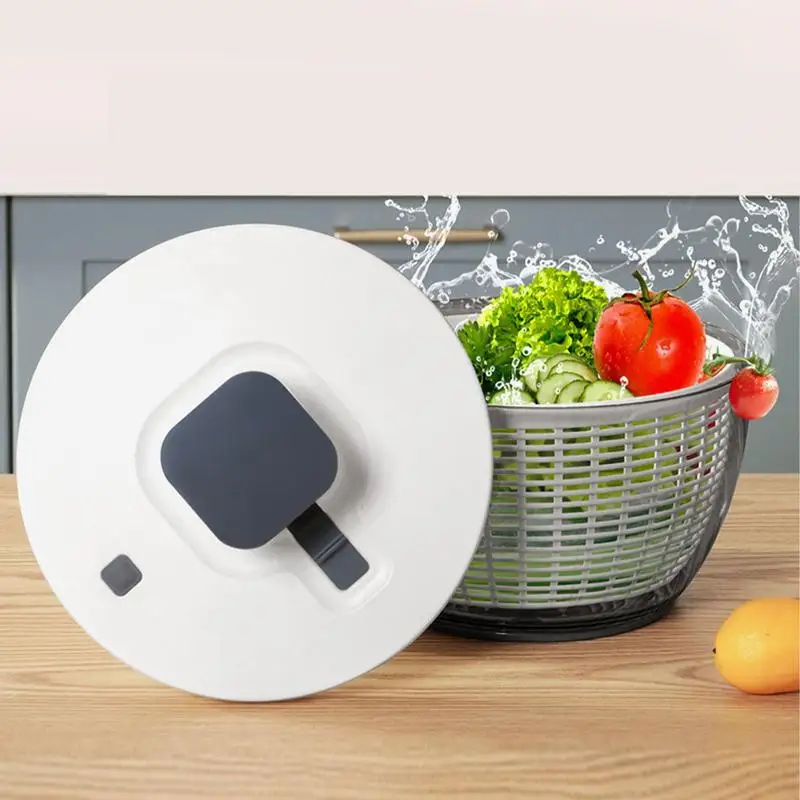 Imagem -03 - Legumes Salada Spinner Alface Greens Washer Prensa Secadora Desidratador de Frutas Vegetais Cesta de Escorredor de Salada Manual Gadget de Cozinha