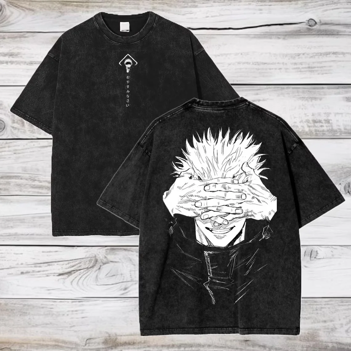 Gojo Satoru Jujutsu Kaisen تي شيرت الرجال النساء التي شيرت غسلها القطن تي شيرت ملابس الصيف قصيرة الأكمام المتضخم تيز الشارع الشهير