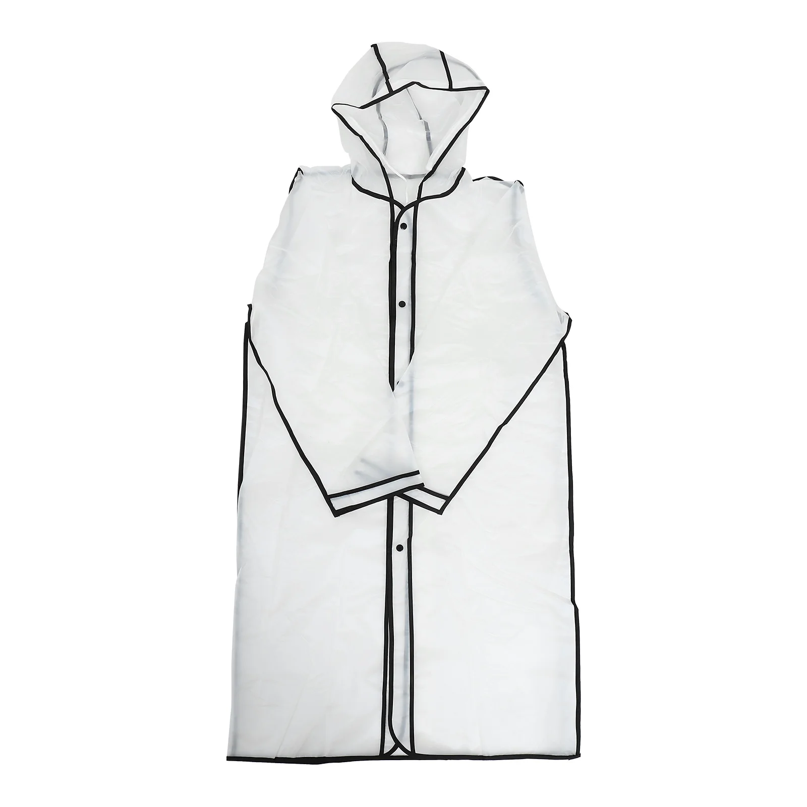 

Reusable Long Raincoat For Men Women Transparent Brim Waterproof Windproof Outdoor Full Body Rain Gear Protective Anti-Droplet