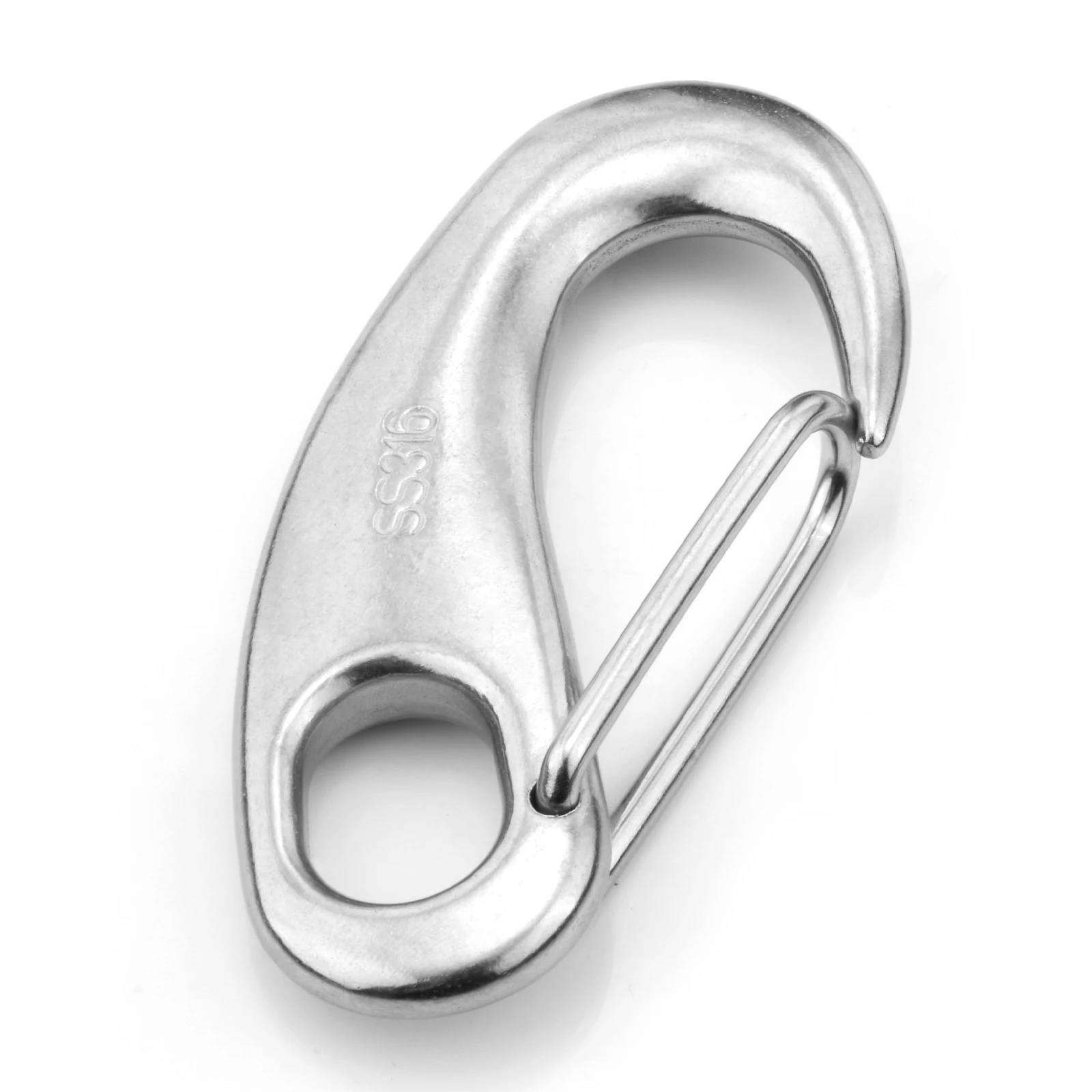 50/70/100mm Boat Marine Stainless Steel 316 Spring Snap Hook Clips Quick Link Carabiner Buckle Eye Shackle Lobster Claw Outdoor