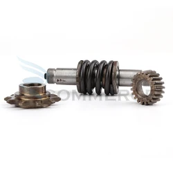 Black Clutch Shaft & Drive Sprocket & Push Bike Gear Metal Fit For 66cc 80cc 2 Stroke Motorized Bike Engine