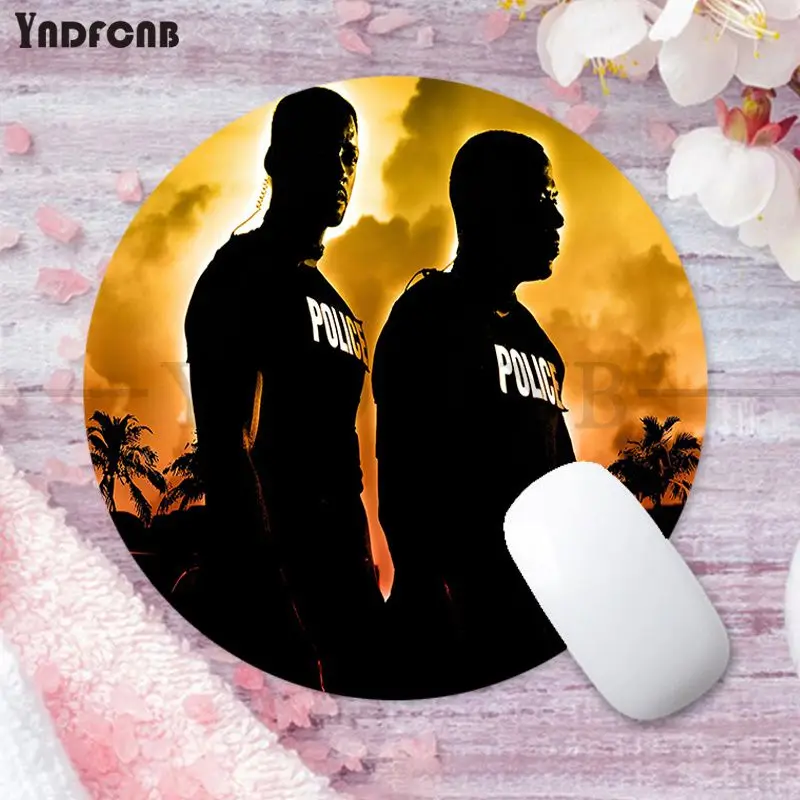 Bad Boys Anti-Slip Round Gaming Mouse Pad Gamer Desk Mats Keyboard Mause Pad Office Desk Set Accessories For Teen Girls Bedroom