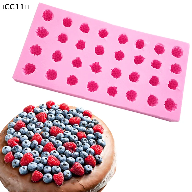 DIY Raspberry Fruit Silicone Mold Diffuser Plaster Epoxy Resin Mold Fondant Chocolate Mousse Cake Decoration Baking Mold〔CC11〕