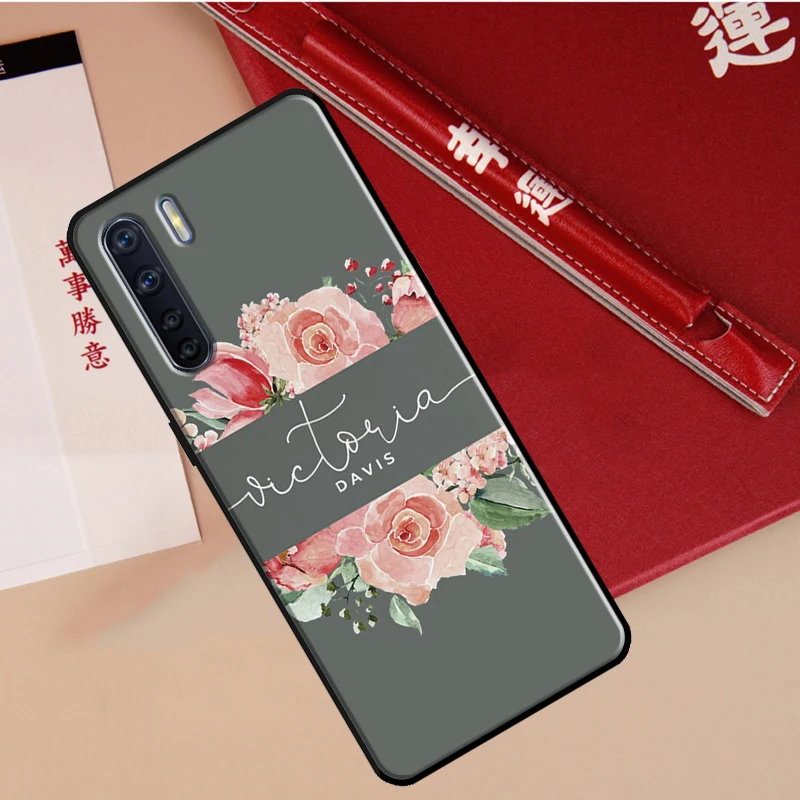 shinee hearts custom name initials For OPPO A53 A31 A5 A9 A15 A16 A17 A57S A77 A76 A96 A94 A74 A54 A52 A72 A91 A93 Case Cover