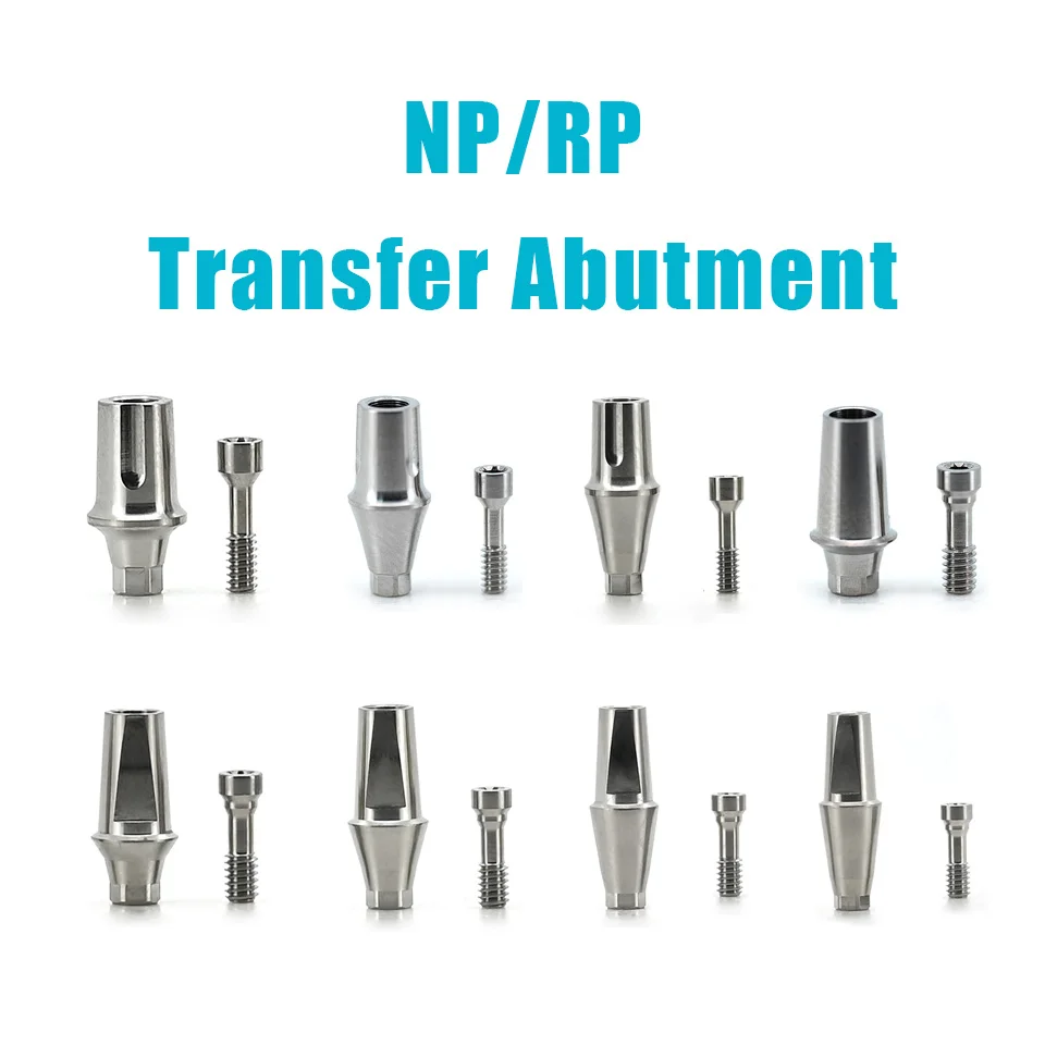 10Sets Dental Straight Abutment Titanium Base Fits For Nobel Biocare RP NP Cemented Screw Retained Lab Restoration Kit Part