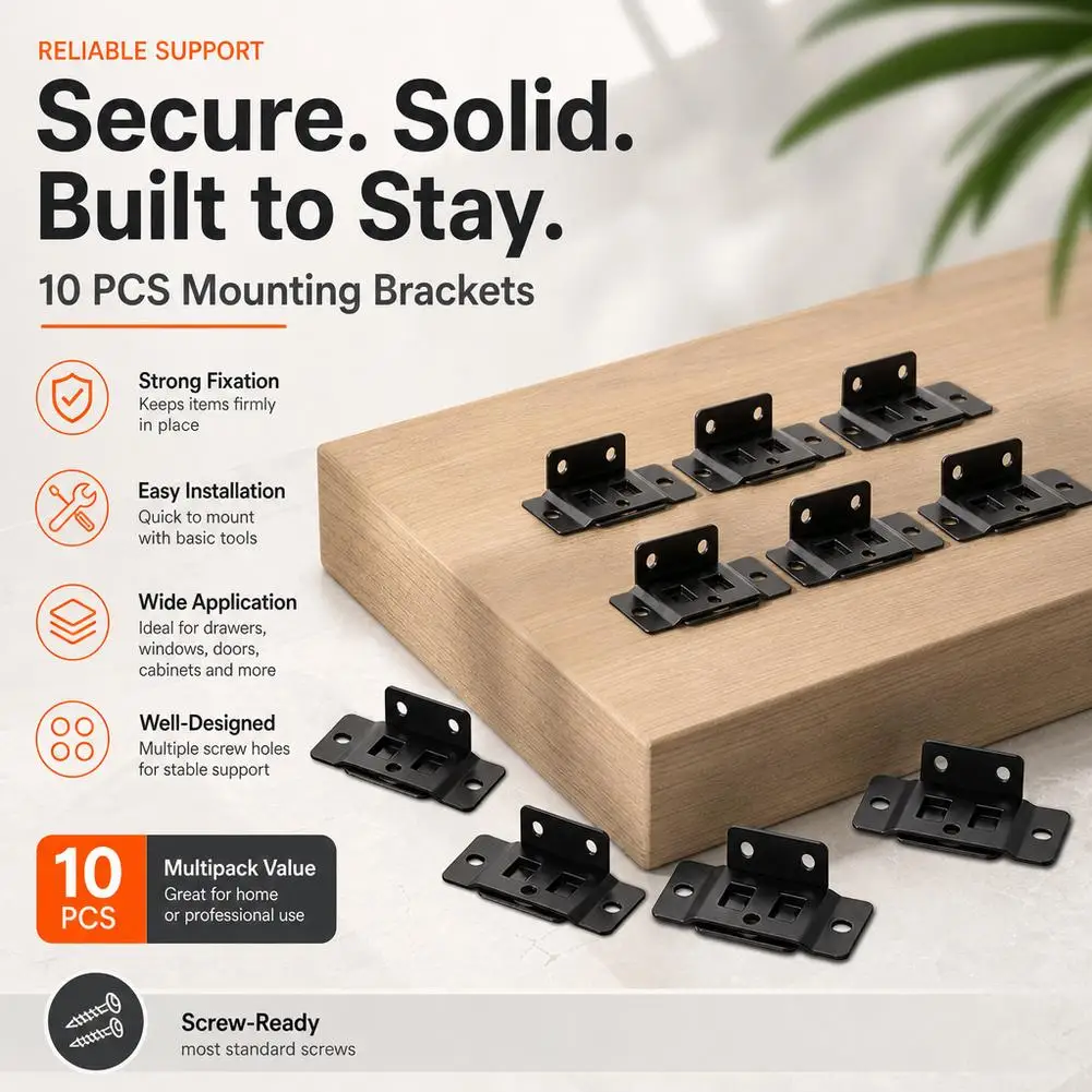 Metal Fixing Buckle Heavy-Duty Insert Furniture Laminate L Shaped 90 Degree Connector Bracket Hardware Easy Install