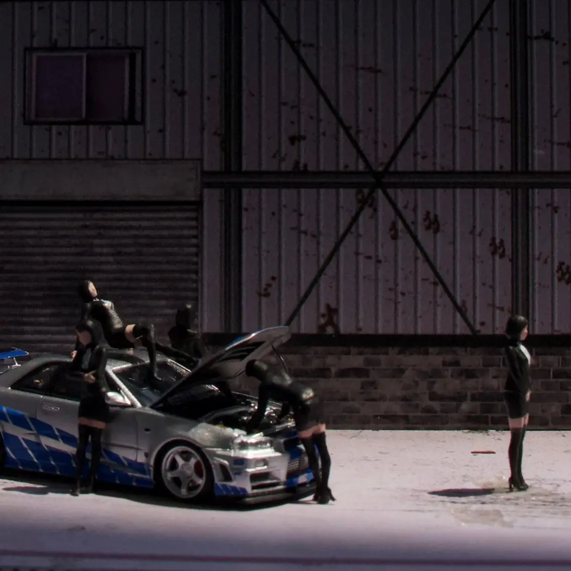 1/64 스케일 미니어처 피규어 모래 테이블 모델 자동차 판매 4S 매장 직원 피규어 디스플레이 장면 디오라마