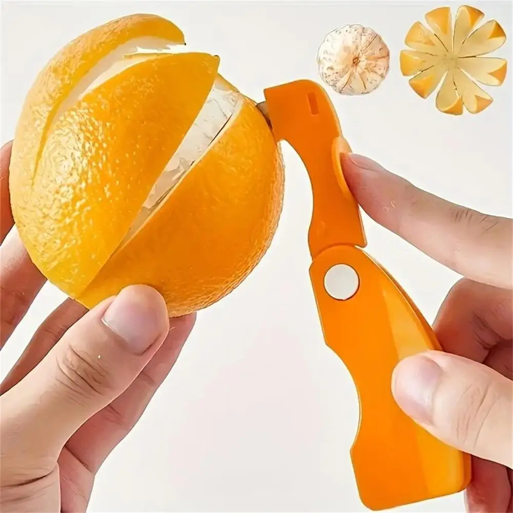 1pc Orange Folding Peeler Peeling Knife Peeler Kitchen Accessories Kitchen Gadgets