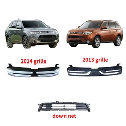 1 Piece 2013 or 2014 Chrome Grille for Outlander Silver Middle Net for Airtrek Bumper Board Down Net for GF GG 3rd Generation