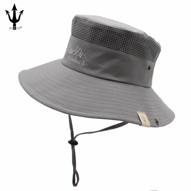 HATZZI Summer Sun Protection   Fishing  Camp naturehike Hiking Mesh  Jungle   Bucket hats for men and Women