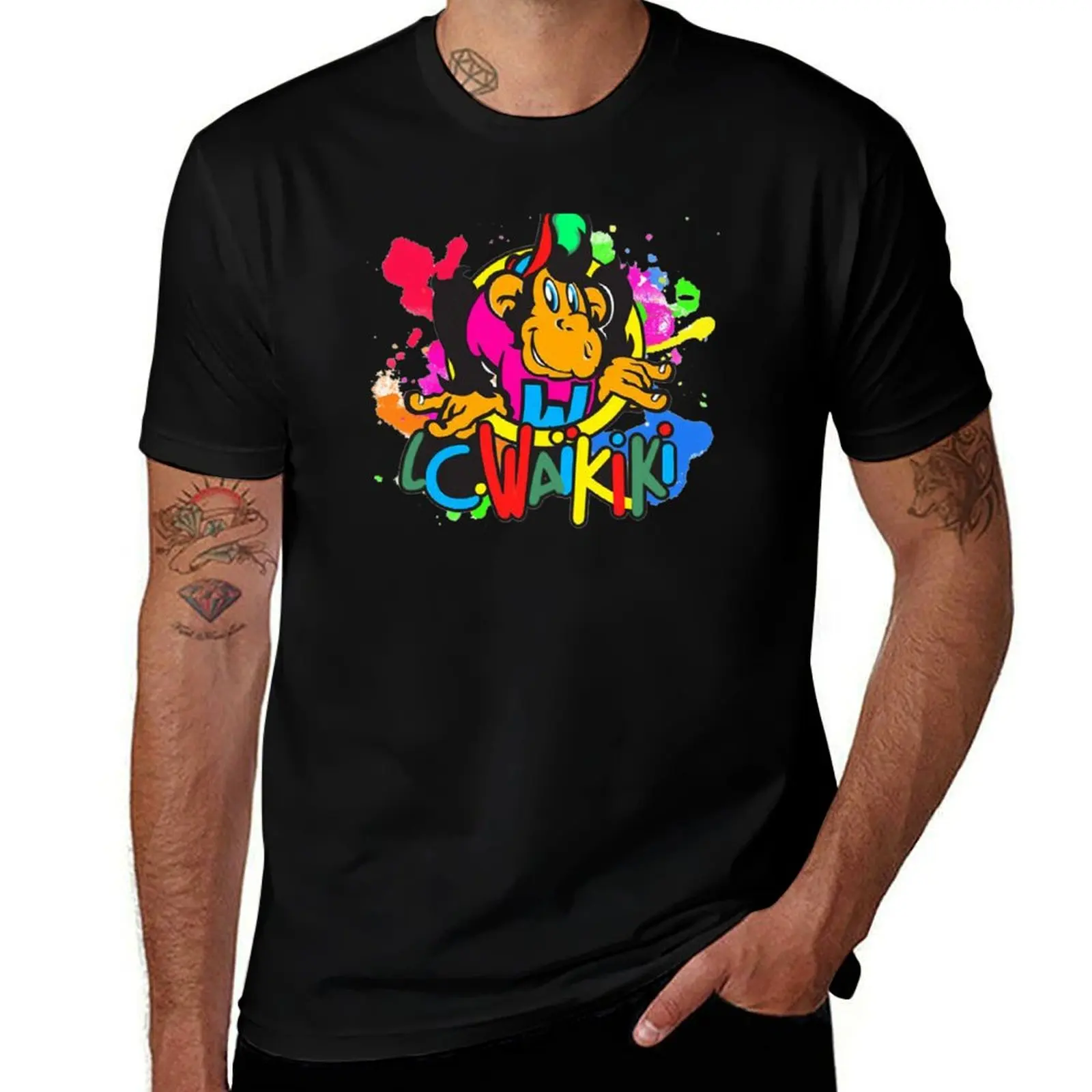 Colorful Waikiki T-Shirt Basic Solid Color Short Sleeve T-Shirt