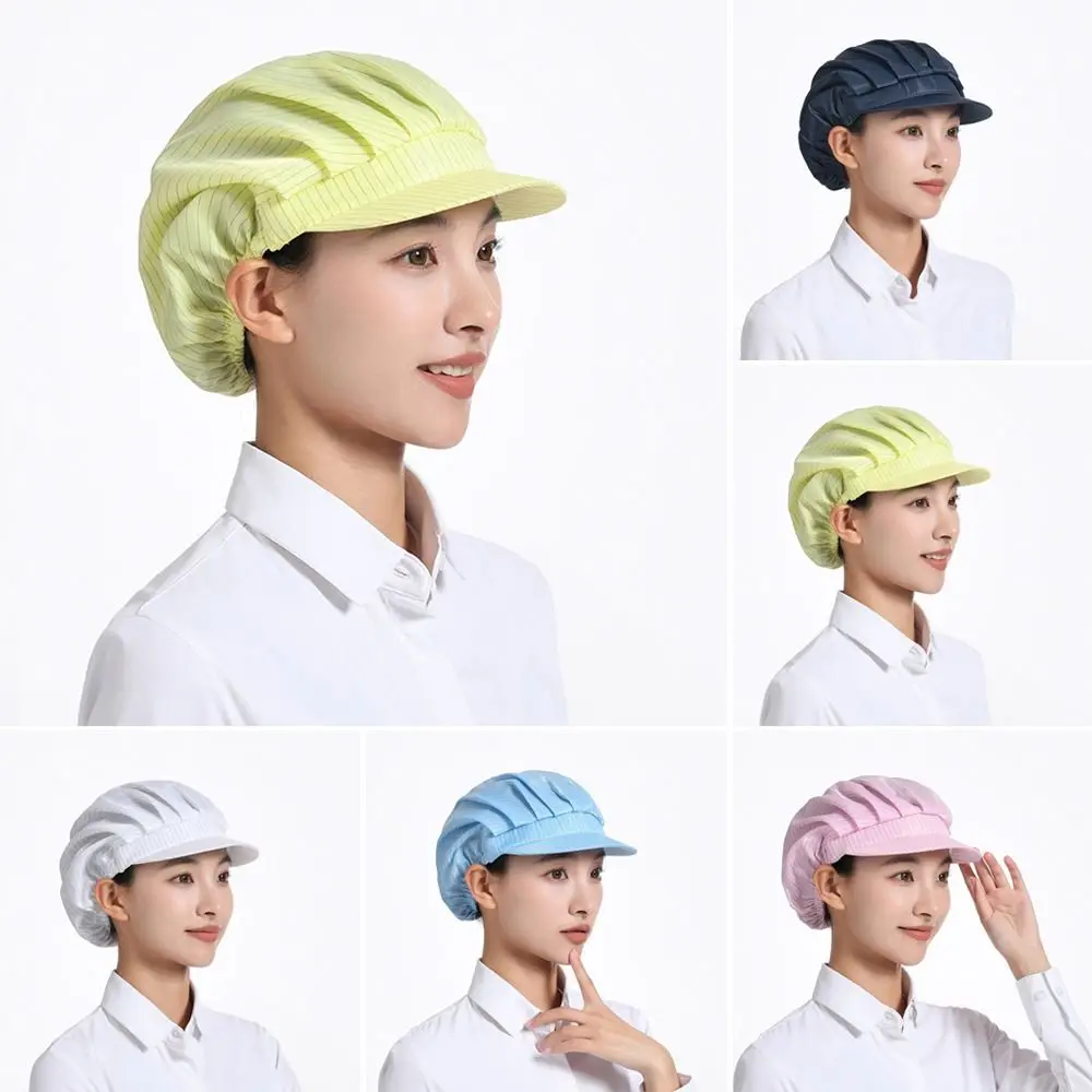 New Cotton Dust Proof Cap Lightweight Solid Color Mesh Cap Bundled Hair Accessories Food Service Cook