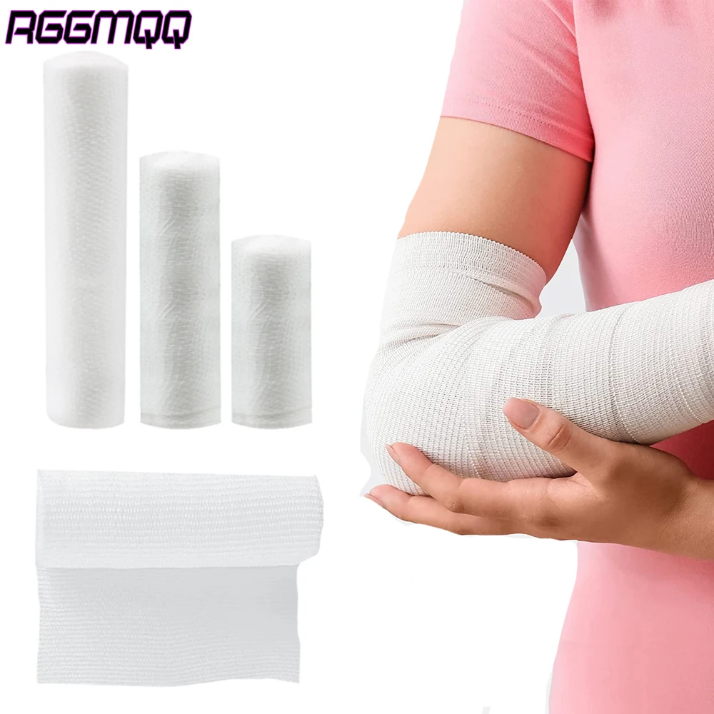 4 Rolls Premium Gauze Rolls ,Stretch Gauze Bandage - Super Soft Woven Stretch Gauze Bandages for Primary Wound Dressing Support