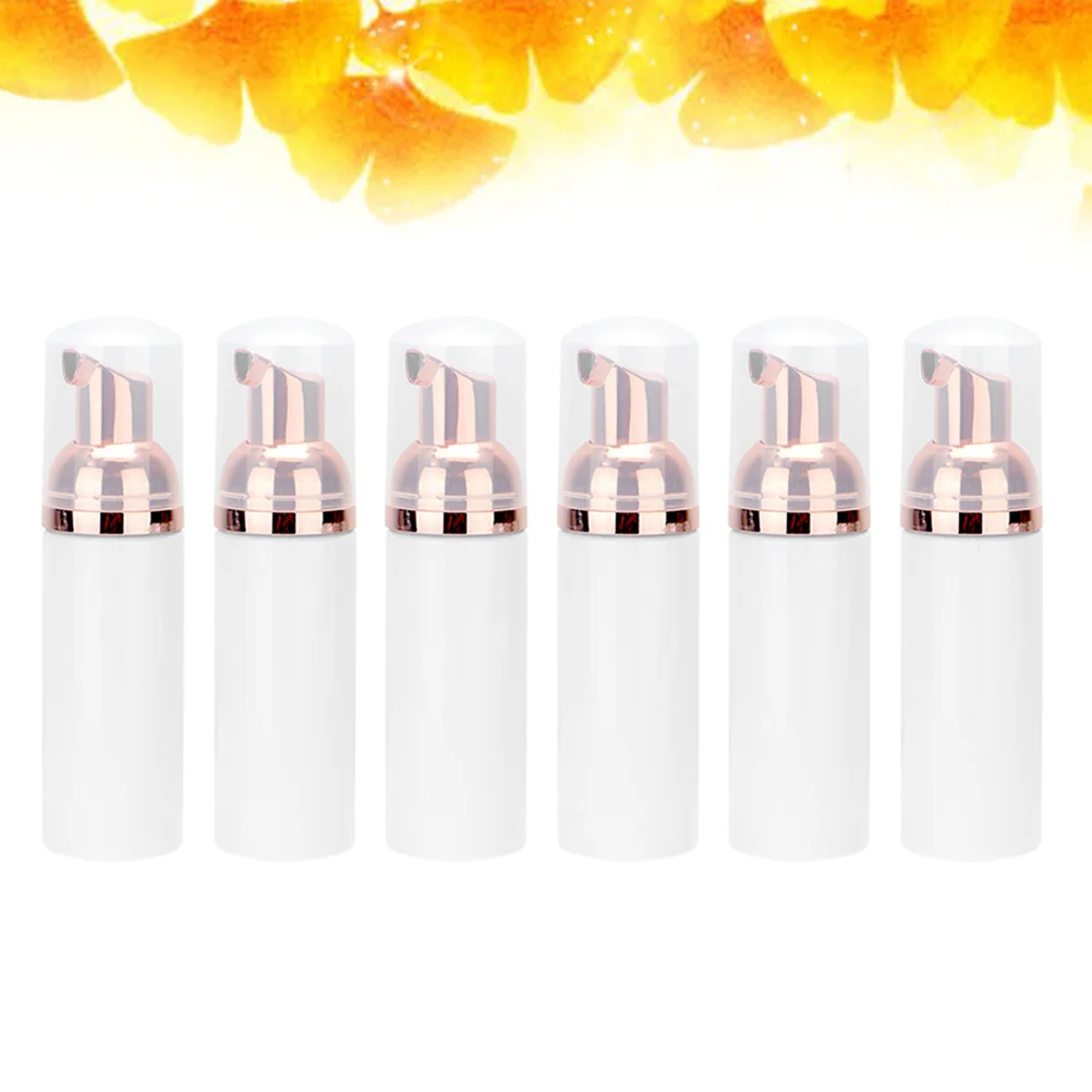 6 Stuks Pompfles 50Ml Draagbare Hervulbare Schuimende Fles Voor Reizen Badkamer Shampoo Body Wash Dispenser