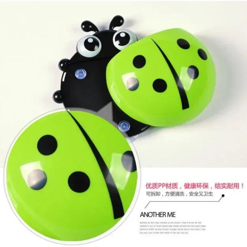 Kids Punch-free Seven Star Ladybug Toothbrush Holders Cartoon Animal Suction Cup Container Holder Creative Toothpaste Holders