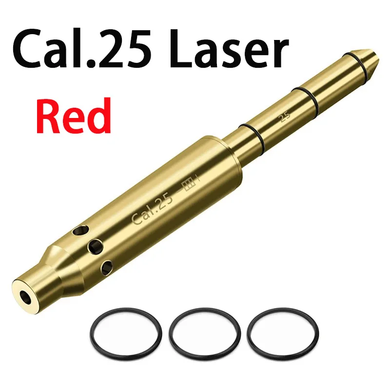 

Tactical Cal.25mm Red Dot Laser Boresighter Brass Glock Colt M1908 Bullet Rifle Scope Accurate Calibration Shoot Accessories