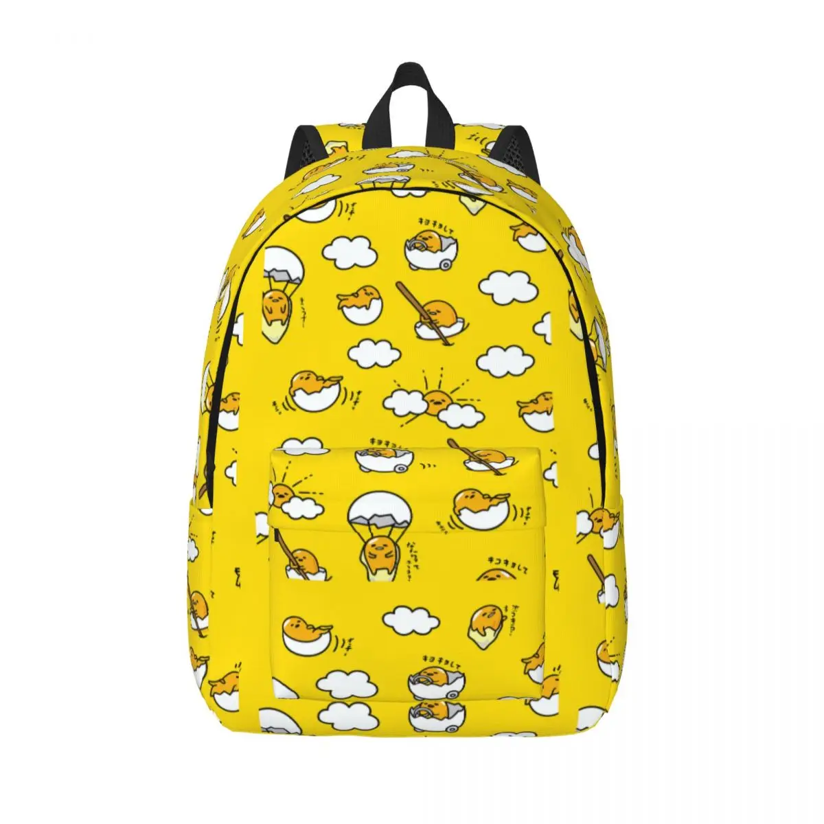 Mochila Gudetama con dibujos de huevos bonitos, mochila para estudiantes de escuela secundaria, mochila de lona para hombres y mujeres, mochila de viaje