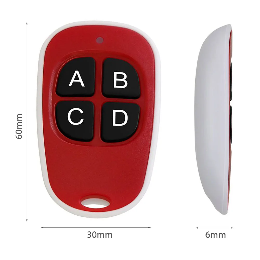 Universal Garage Door Opener Remote 4-Button Copy Waterproof Wireless Remote Control for Rolling Door Expansion Door