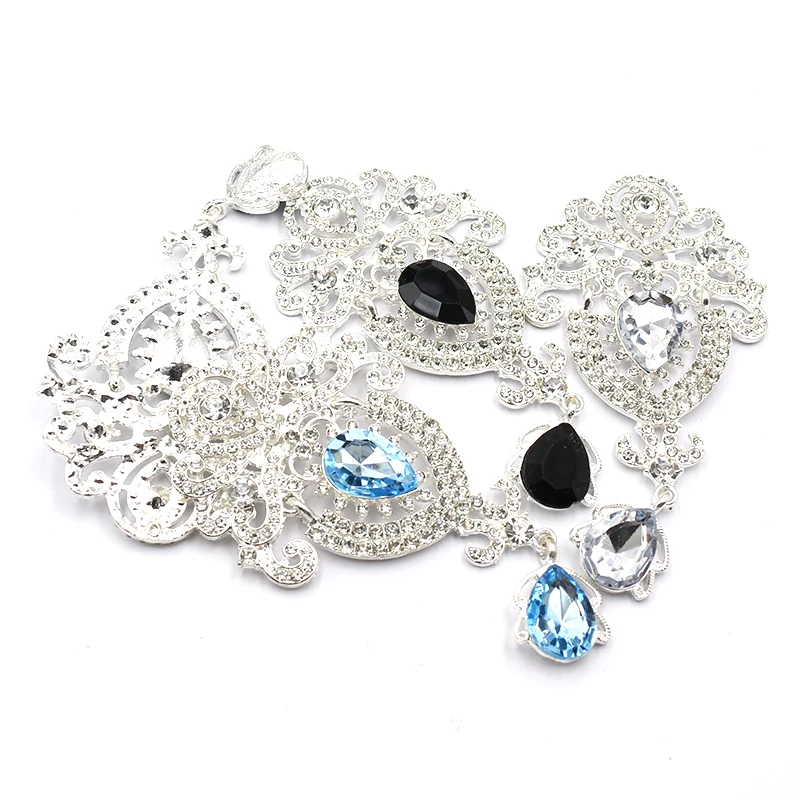 TYNUOMI2PCS98 * 52MM Puppeteer Alloy Diamond Acrylic Pendant For Clothing, Bow Hair Accessories, Earrings, Jewelry Accessories D