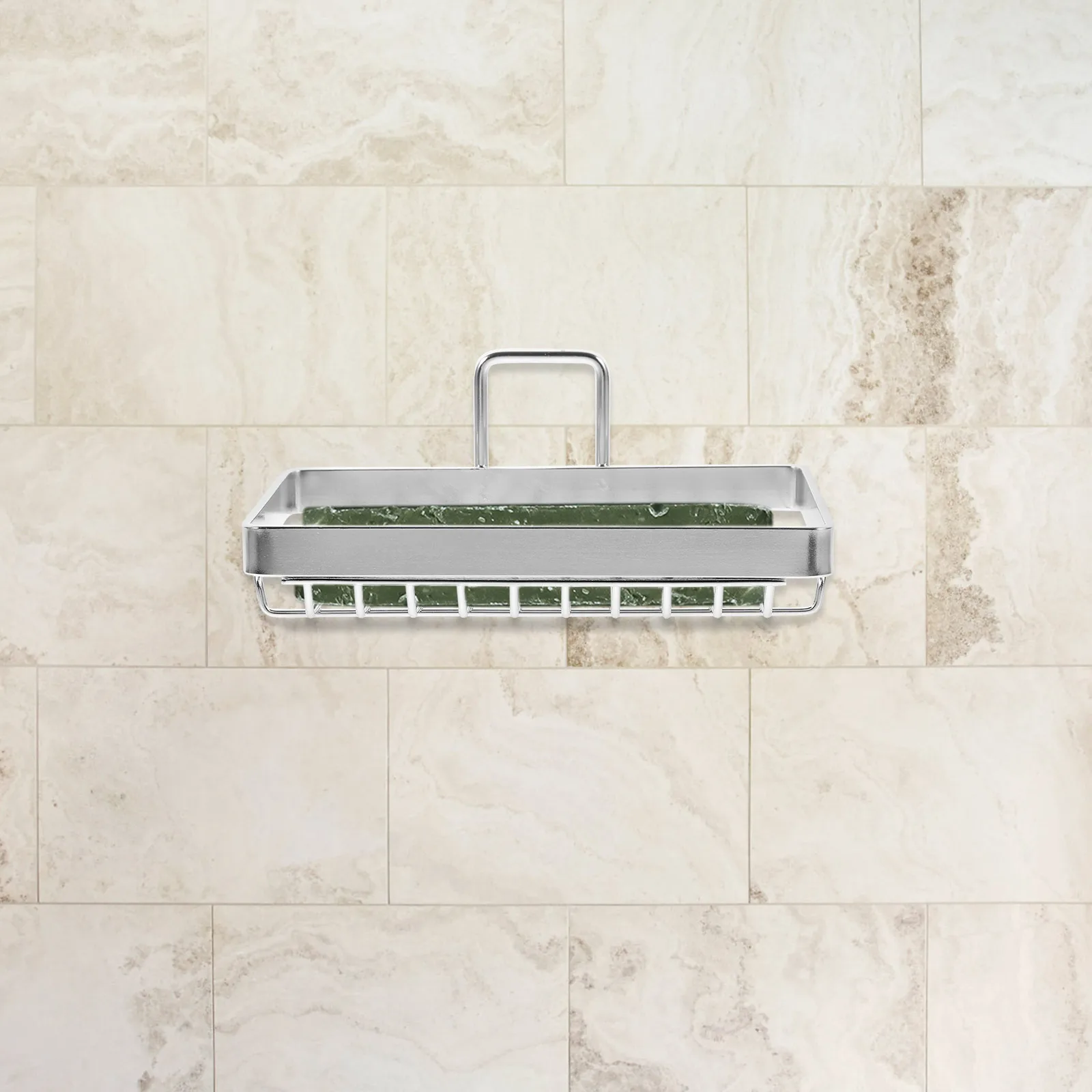 

Wall Mount Soap Dish Self Draining Stainless Steel Mesh Storage Rack Waterproof Holder for Bathrooms Easy Install No Drill