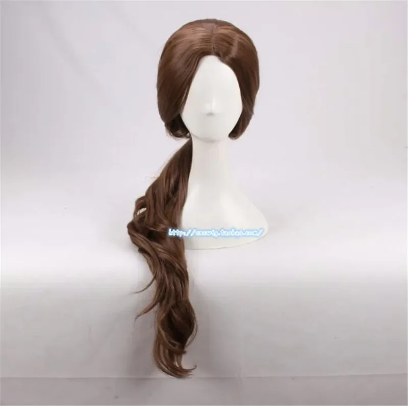 Lara Croft Wig Shadow of the Tomb Raider Lara Croft Wig 70cm Curly Brown Synthetic Hair Alicia Vikander Role Play Costumes Props