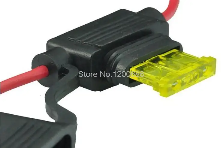 20A Water resistant Blade Fuse Holder  In-Line Fuse Holder