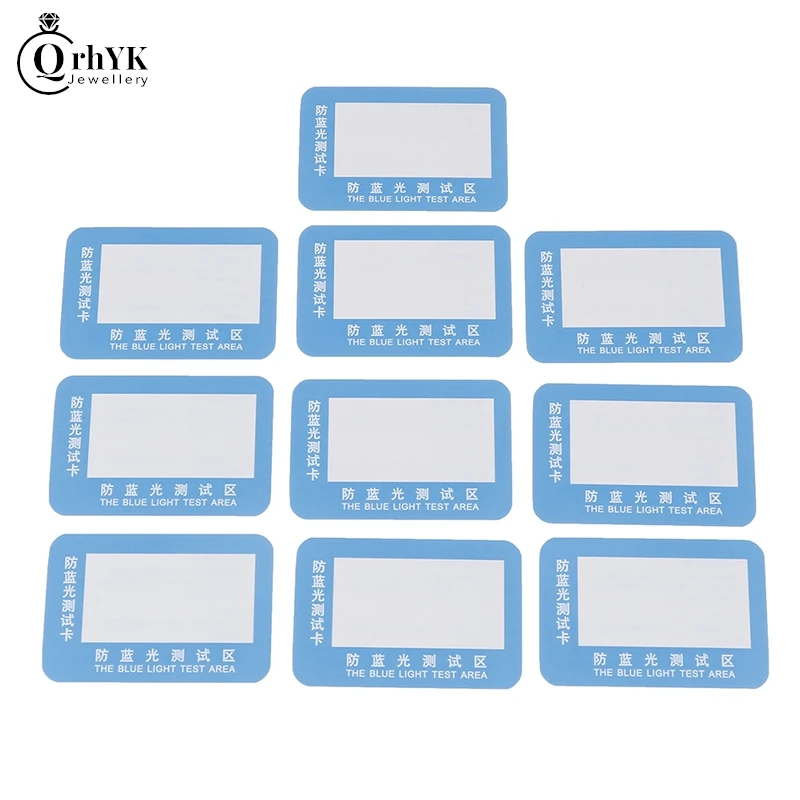 

10Pcs/set Anti Blue Light Purple Test Card For Glasses Reusable Polarized Test