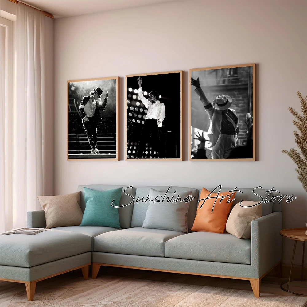Michael Jackson Black and White Vintage Photograph Art Poster Music Icon Michael Jackson Classic Photos Wall Decor Canvas Prints