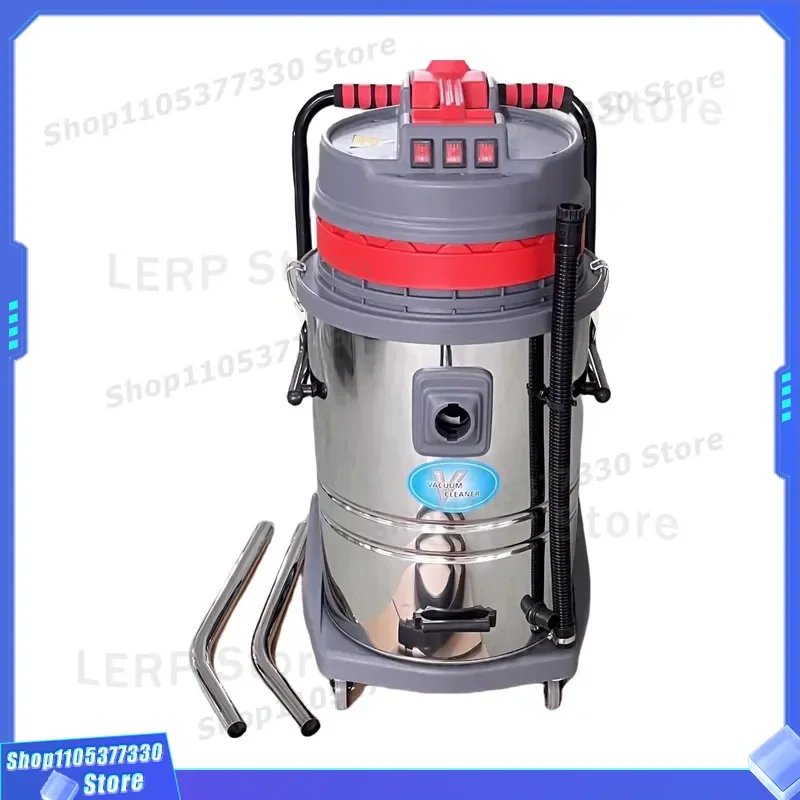 4500W Industrial Wet Dry Vacuum Cleaner 80L Large Capacity 3 Motor High Power for Liquid Debris Heavy Duty Shop Floor