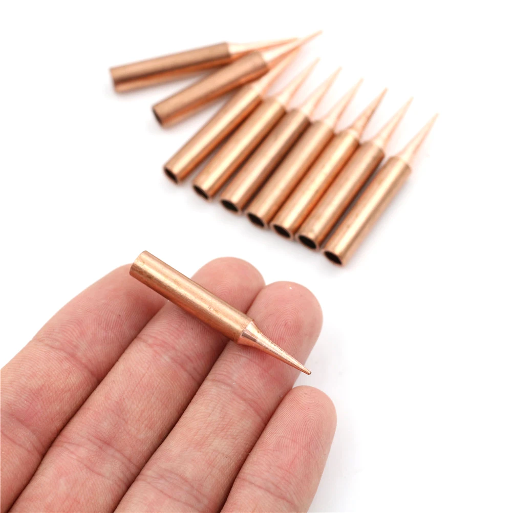 10Pcs/Lot 900M-T-I Soldering Tips Pure Copper Low Temperature Soldering Iron Tools Accessories