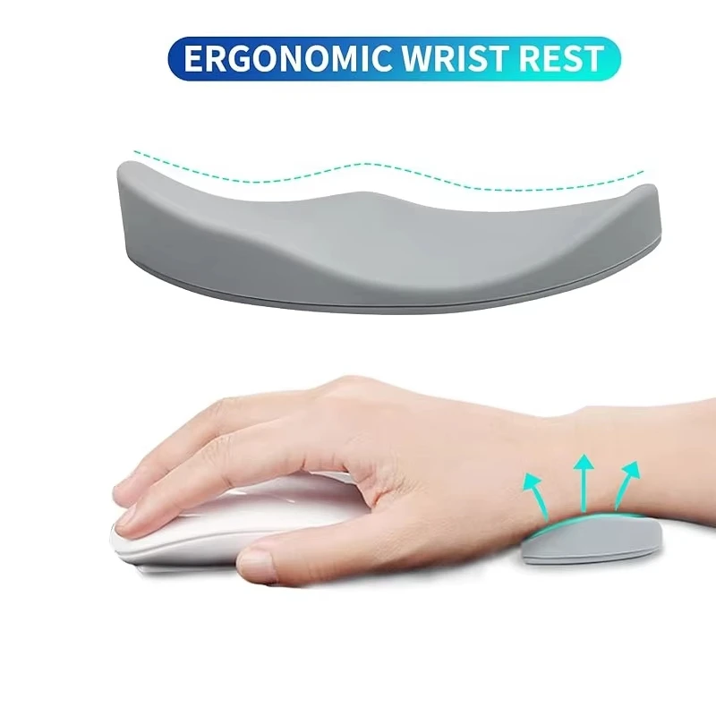 Ergonomic Mouse Pad Wrist Rest Silicone Non Slip Mouse Pad Sliding Palm Rest Designed For Right Handed Use Office Work Gaming