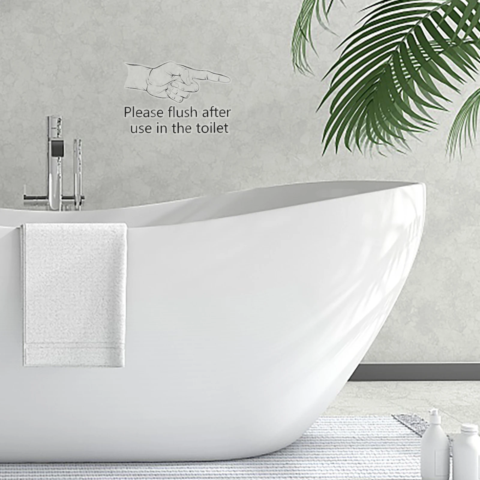 

Warning Slogan Wall Stickers Decorative Bathroom Toilet Seat Cover Decals PVC Adhesive Removable Hygiene Safety Signs