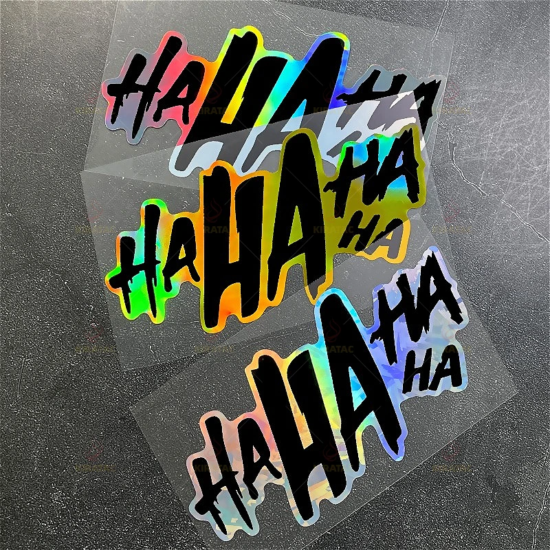 

1pc HAHAHA Motocycle Stickers Waterproof for Motocycle Helmet Fairing Windshield Car Window Scooter Body Universal Vinyl Decals