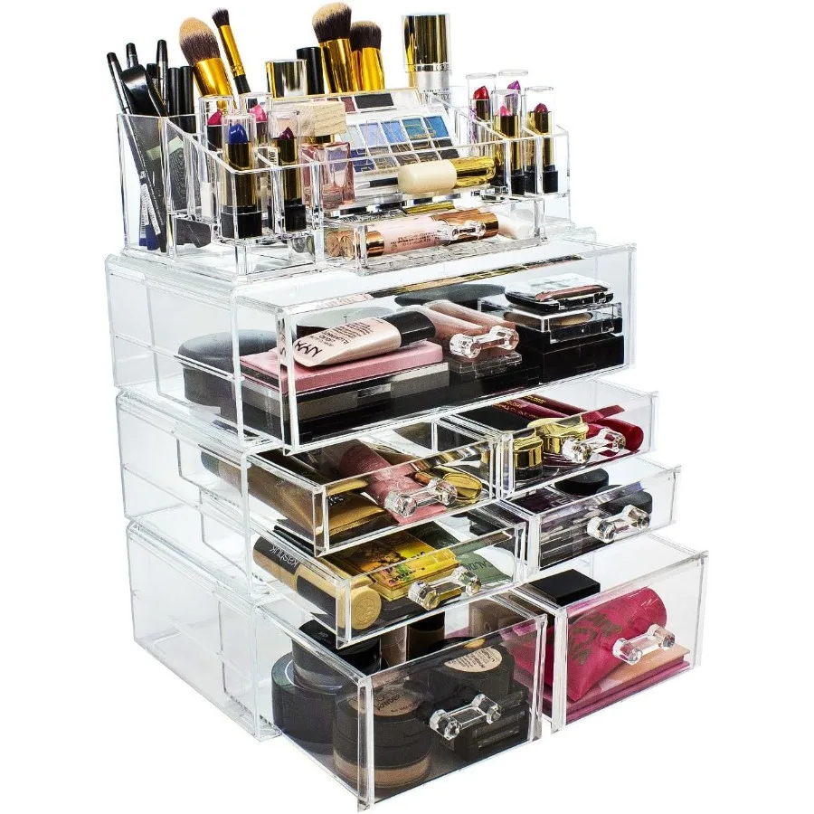 

Acrylic Cosmetics Makeup and lry Stora Ca Display ts Interlocking Ders to Create Your Own Specially Designed Makeup Counter Sta
