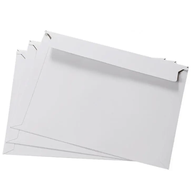 Size 24.5 x 16cm Blank White Self Seal Paperboard Document Envelopes Stay Flat Mailer Mailing