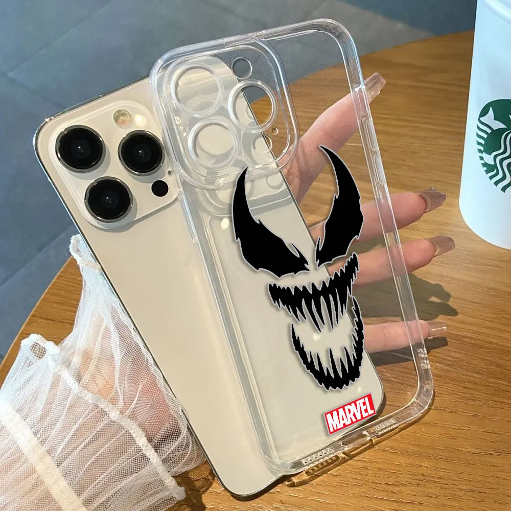 

Marvel Spider-Man Vonom Phone Case For Infinix TECNO POVA 2 3 4 5 SMART 6 7 8 NOTE 10 11 12 30 30I 40 50 CAMON 19 20 Clear Case