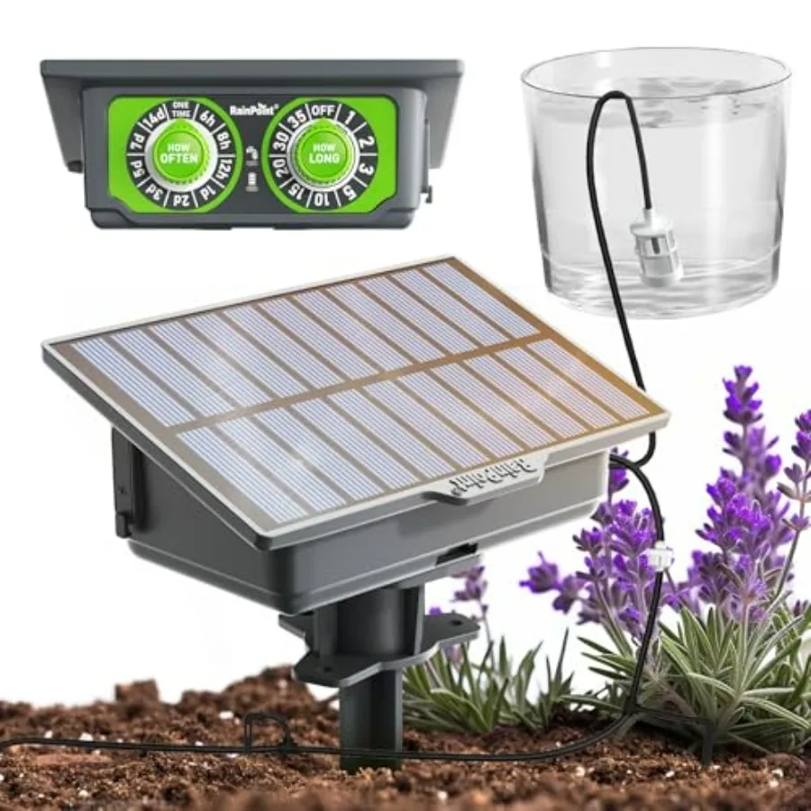 

Easy-Setup Solar Drip Irrigation System Outdoor and Indoor, Automatic Plant Waterer Device Kit Beginner-Friendly Garden Raised