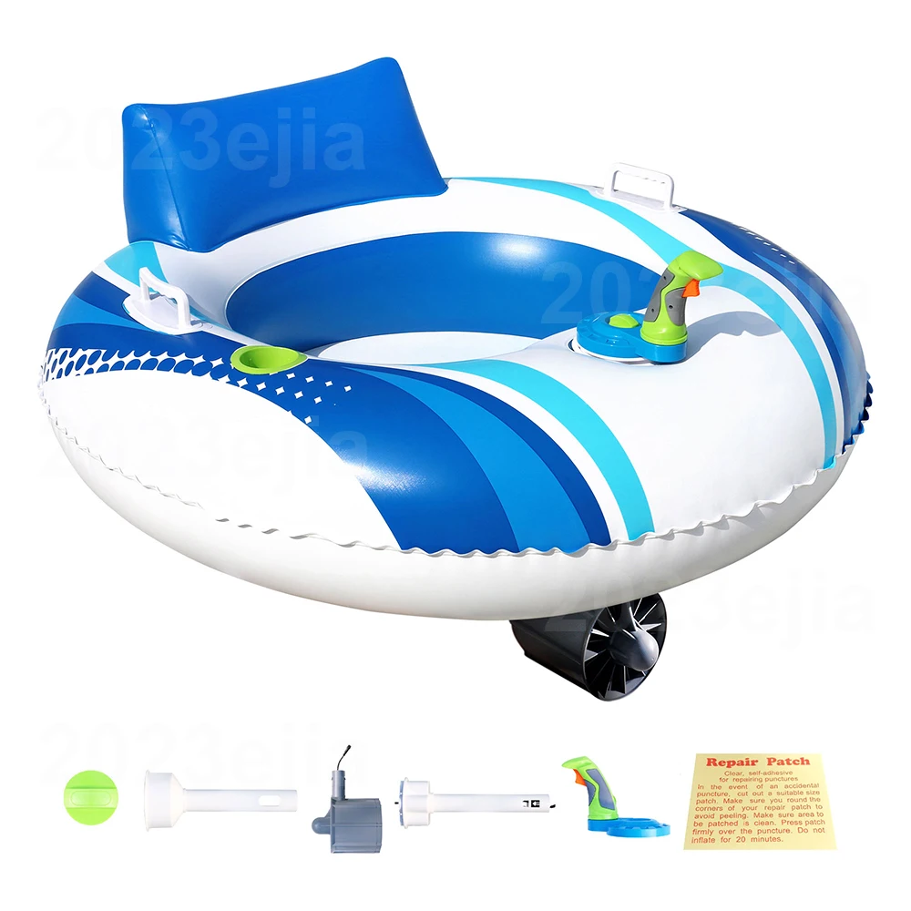 Swimming pool fun Custom inflatable swim ring with handle and motor water remote forward for teens and adults