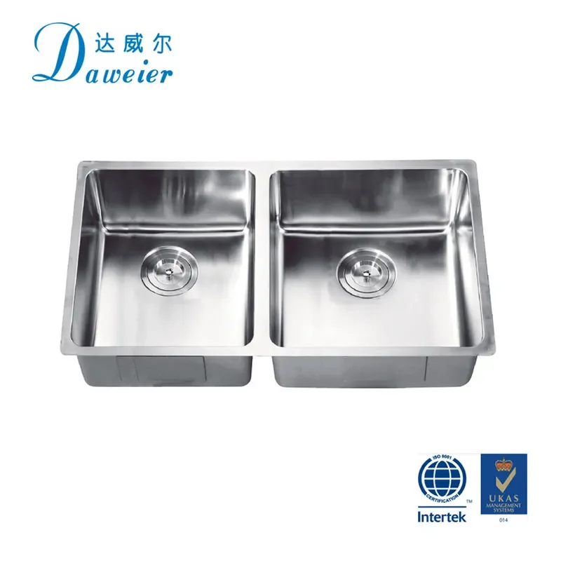 for 304 Stainless Steel Thickened Kitchen Double Sink Vegetable Basin Dishwashing Household Basin