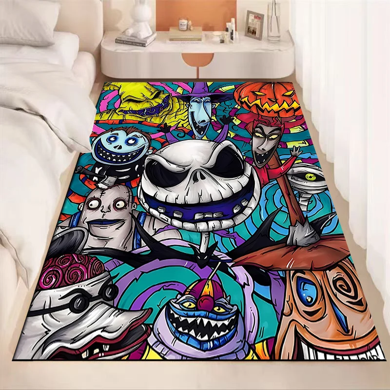 Disney The Nightmare Before Christmas Jack Skellington Kid Room Play Floor Mat Gifts Outdoor Non-slip Carpet Birthday Gift