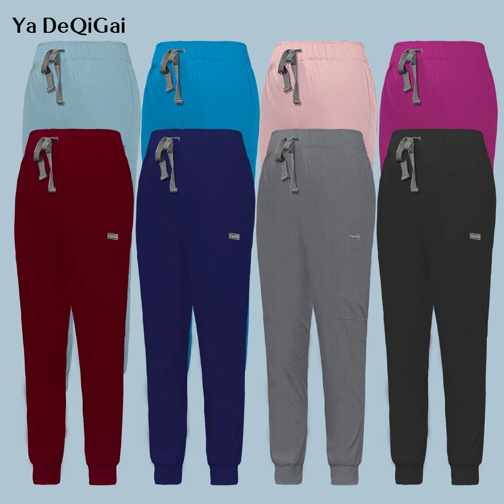 Pantalon de jogging en tissu médical, taille élastique, anti-adhésif, pour animaux de compagnie, vétérinaire, pour le travail des poils