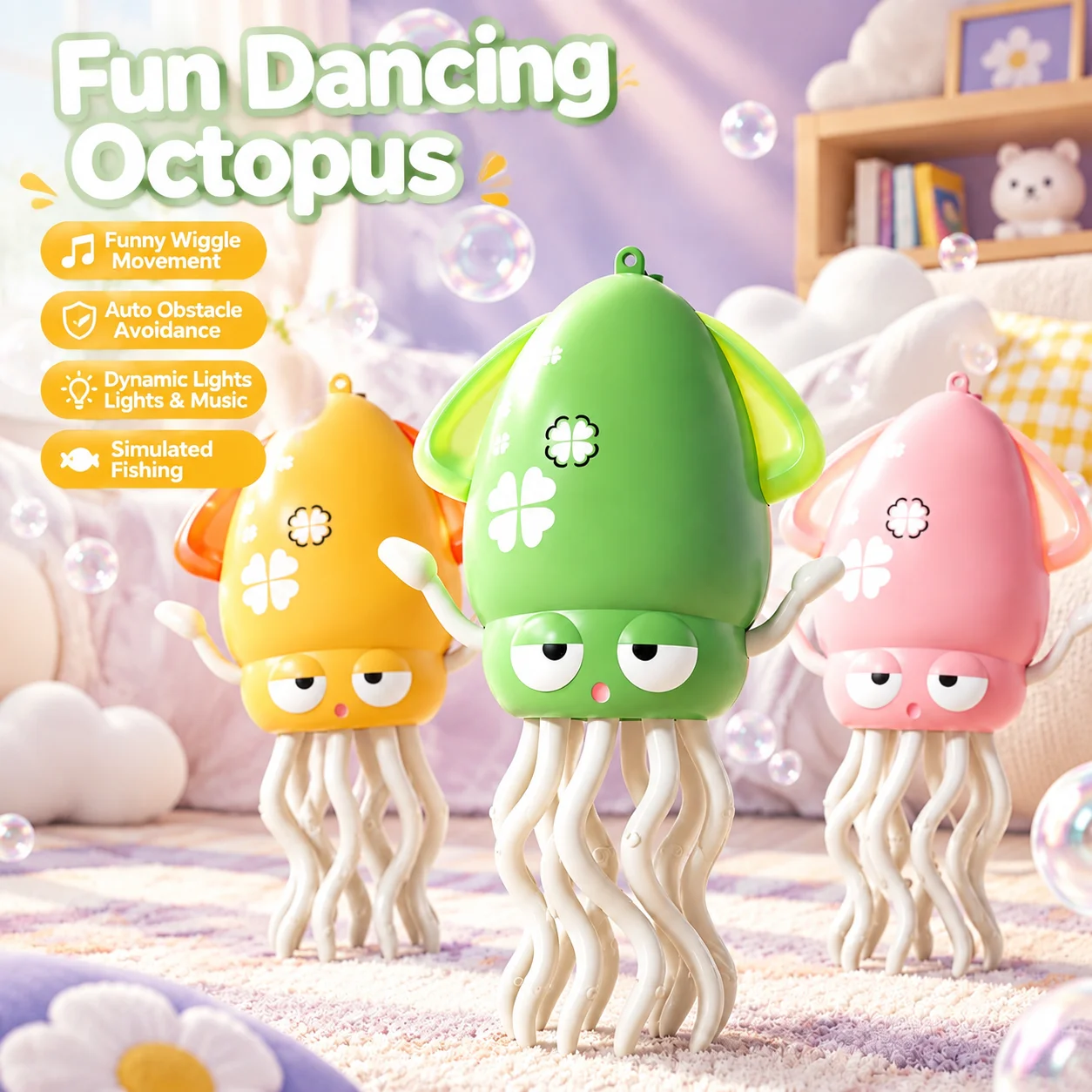 Magic Dancing Octopus Electric Dynamic Response Octopus Dancing Octopus Puzzle Children's Soothing Toy