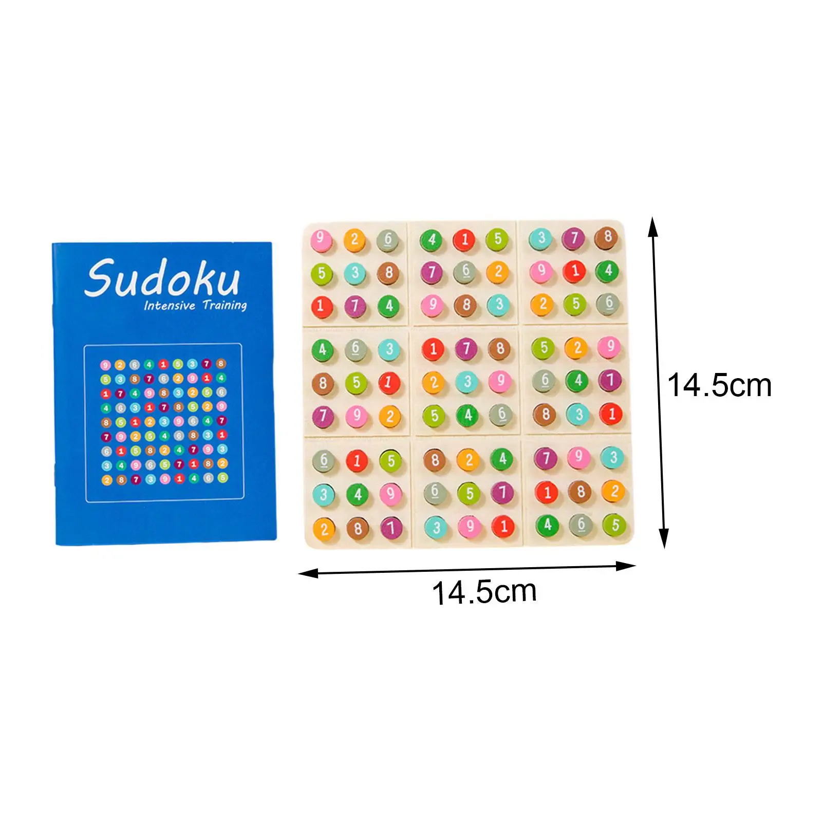 Wood Sudoku Puzzle Sudoku Game Board Brain Teaser Toys Color Sorting for Social